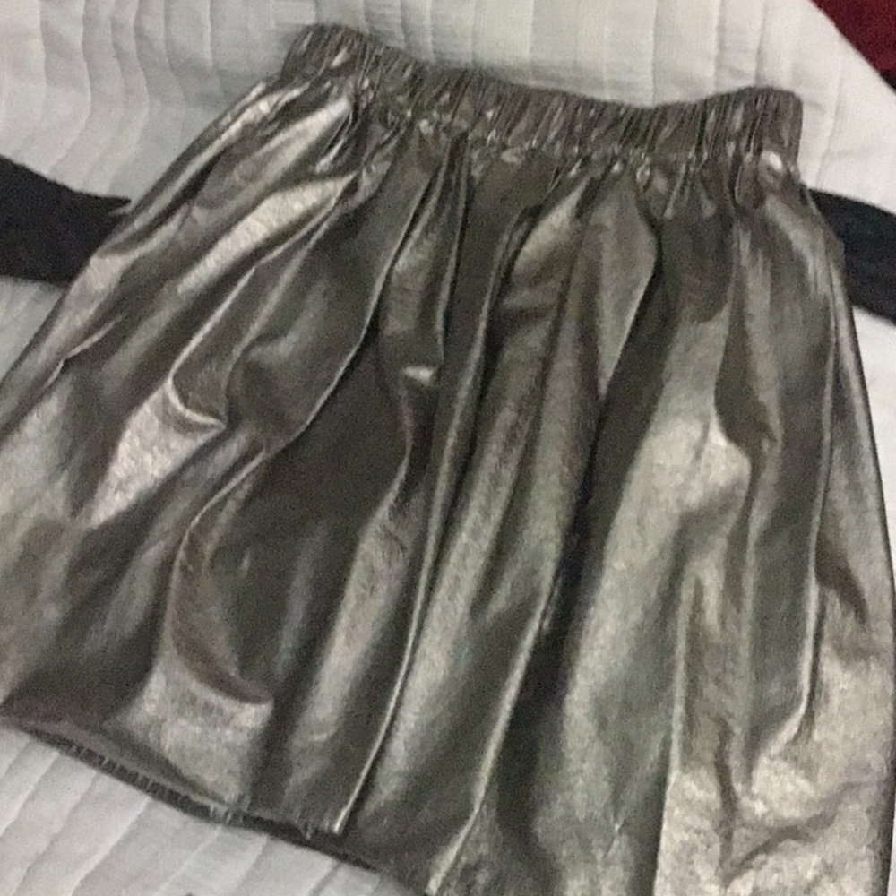 MSGM metallic silver skirt size 40